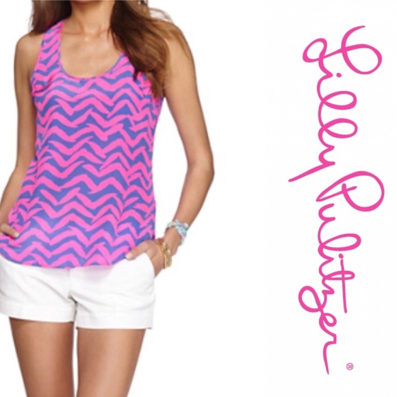 Lilly Pulitzer Tops - Lilly Pulitzer Silk Alyssa Top Sz Large
